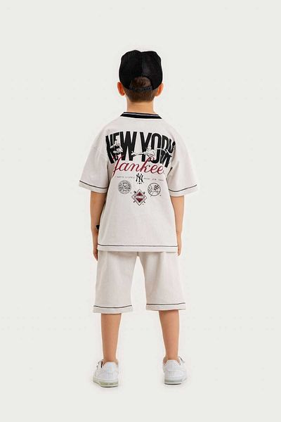DAZZLEDKİDS Hat, Pocket, Elastic Waist, 3-Piece Boy's Shorts Suit
