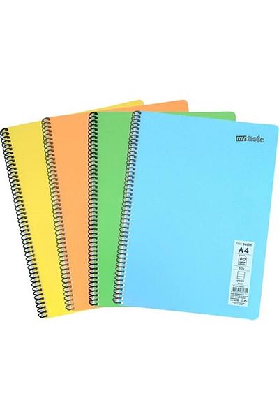 Mynote Caiet A4-80 de coli cu spirală flexibilă cu copertă rigidă