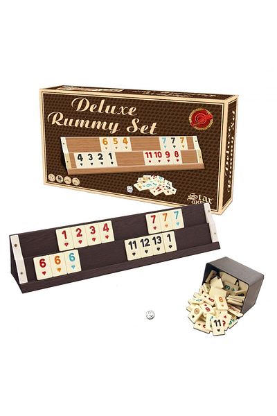 Onay Store Deluxe Wooden Okey Set - Dark Color Large Size 1st Quality Istaka 43 Cm