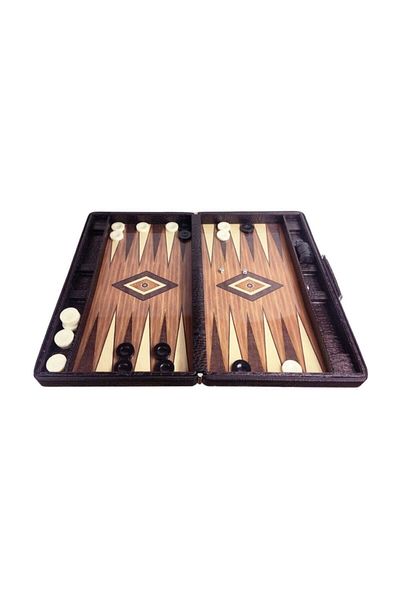 Onay Store Backgammon Medium Size with Leather Bag