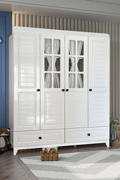 Öğünç Bebe Mobilya 4 Kapılı Rio Dolap