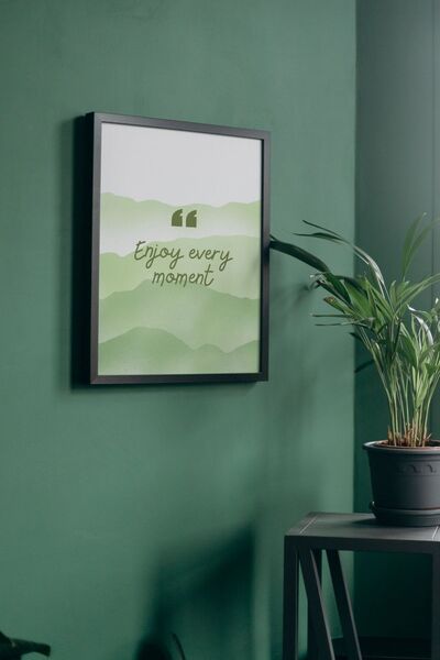 Wicopy Enjoy Every Moment Quote Motivasyon Çerçevesiz Poster Tablo Dekorasyon