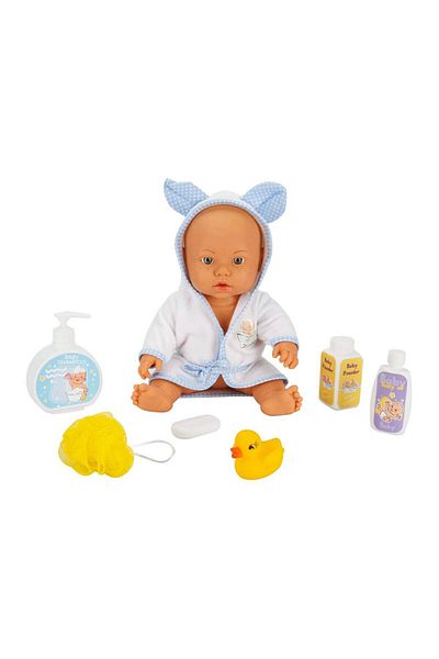 Sunman 35cm Blue Talking Baby Bebelou Bath Time - 23877