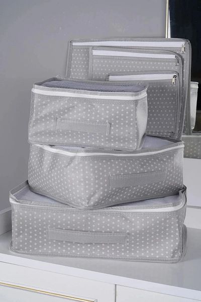GÜRAY LİFE Polka Dot Luggage Suitcase Organizer 6 Pieces