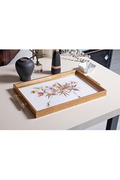 PINALE ART Luxury Engagement - Tea Brown Color Ring Dowry Tray