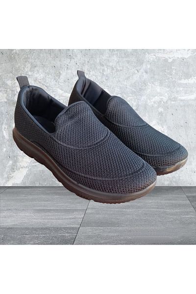 ALAABO unisex μαύρα slip-on ελαφριά σόλα με πλέγμα καλοκαιρινά αθλητικά παπούτσια