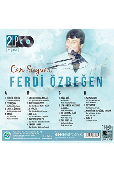 Genel Markalar Ferdi Özbeğen - Can Suyum (PLAK)
