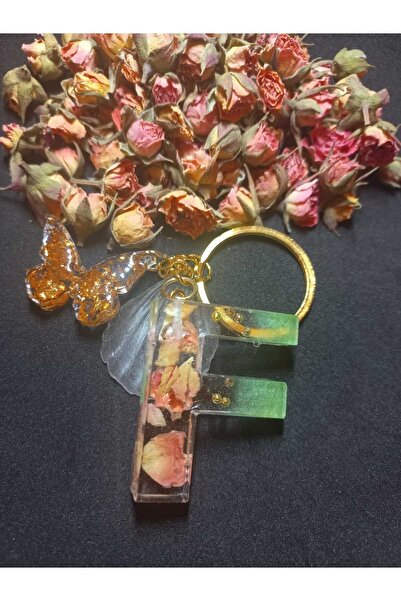 demirbasavm سلسلة مفاتيح إيبوكسي F مصنوعة يدويًا