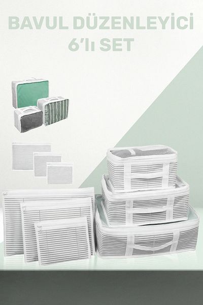 GÜRAY LİFE 6 Pieces Suitcase Organizer