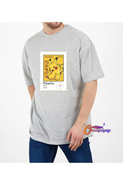 oneagılyazı تي شيرت بيكاتشو مطبوع للرجال