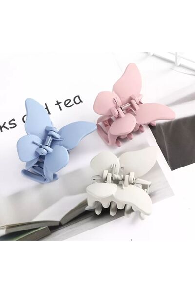 Monalisa Kadın 3'lü Renkli Kelebek Toka Seti