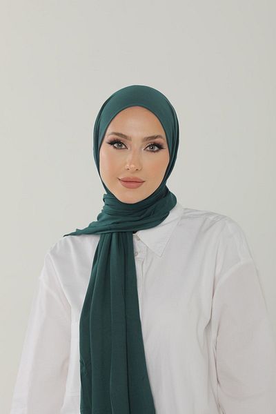 Beyzak Petrol Green Luxury Combed Cotton Shawl - Women's Hijab Jersey Hijab Lycra Shawl