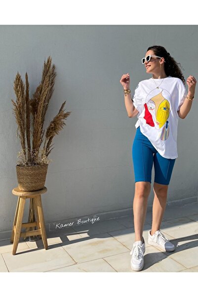 KAMER Yüksel Bel Dikişli Bisikletçi Tayt