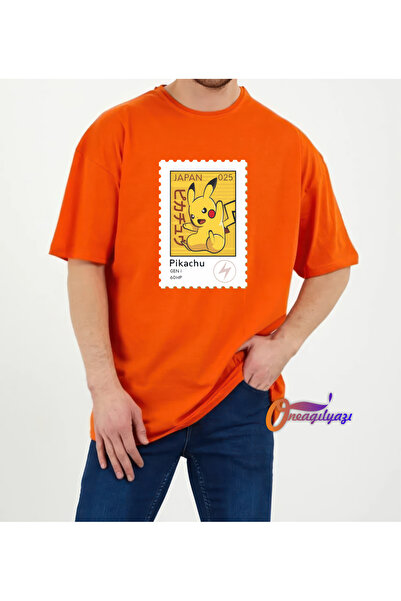 oneagılyazı تي شيرت بيكاتشو مطبوع للرجال