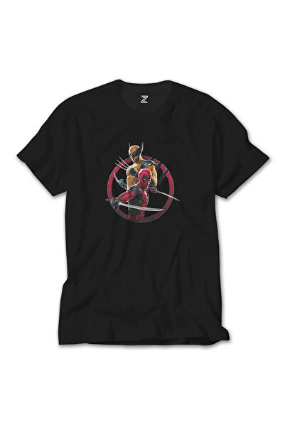 Z zepplin Tricou negru de film Deadpool Wolverine