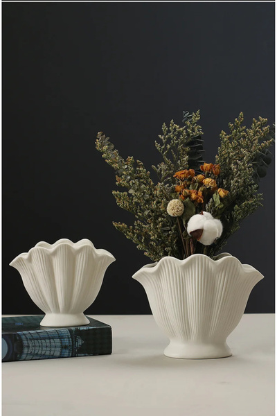 Hepsi Moda Istiridye Vazo (DENİZ KABUĞU VAZO) 2’Li Set Tüm Renkler