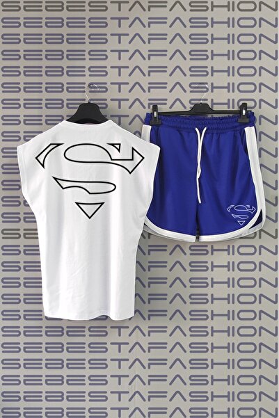Sebesta Fashion New Season Sports Shorts T-Shirt Superman Logo Printed Team S...