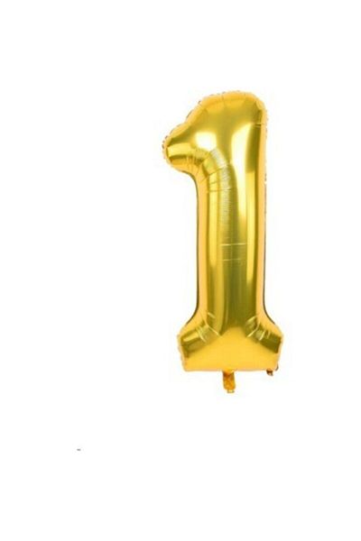 ikm balon 40inch 100 cm Foil Balloon 1 Number Gold