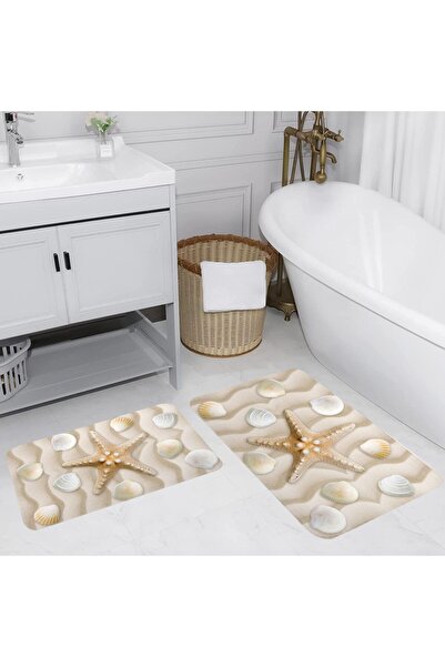 ROVİGO HOME Dijital Baskılı 2'li Banyo Paspas Takımı Rvg5043