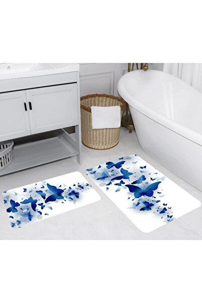 ROVİGO HOME Digital Printed 2-Piece Bathroom Mat Set Rvg5267