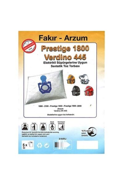 teknotem Fakir Prestige 1800-2000-2100 υφασμάτινη τσάντα σκόνης 20 τεμαχίων