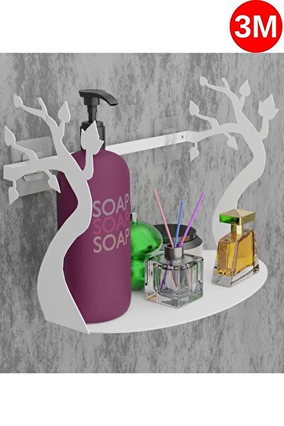 risingmaber Yapışkanlı Beyaz Yaprak Desenli Banyo Düzenleyici, Mutfak Düzenle...