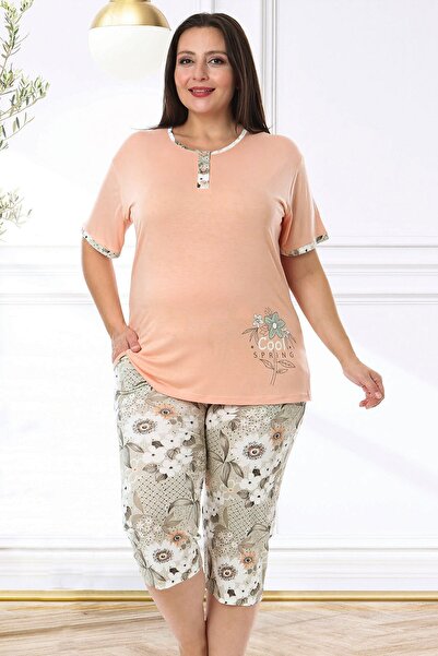 Bella Linda طقم بيجامة برمودا نسائي - مقاس كبير