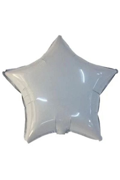 Onay Store White Star Foil Balloon - 18 Inch (45 cm) - Star Balloon - Birthday Party Set Supplies