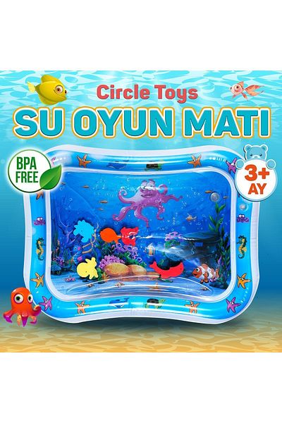 line up Baby Water Play Mat Tummy Time Abdominal Activity Time