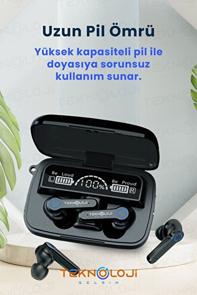 Teknoloji Gelsin M19 Kablosuz Kulaklık Gaming Powerbankli El Fenerli Göstergeli 5.1 Stereo Bluetooth Kulaklık