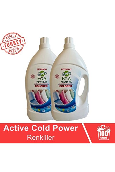 Ega Kimya 2'li Power Jel Renkli Sıvı Yıkama Deterjanı 3900 ml