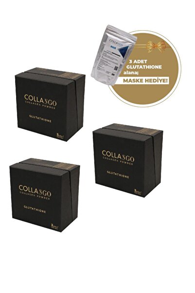 Collango 3 aylık Collango Kolajen Glutatyon -Toz Cilt Maskesi Hediye