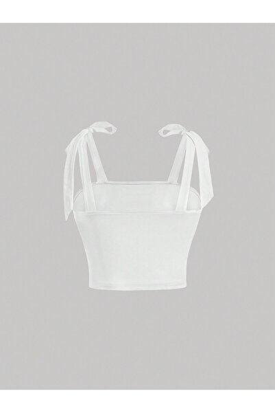 Wild Flower Літній кроп-топ на широких бретелях з подвійним бантом