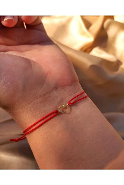 Mamba Ticaret 14 Ayar Altın Kalp Figürlü Bileklik