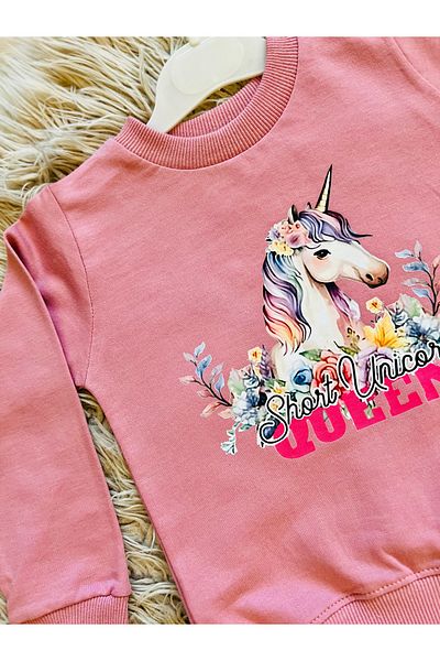 enes baby 2 Yarn Unicorn Seasonal Girl's Tracksuit Set