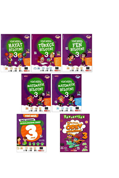 Kırmızı Beyaz Yayınları Kırmızı 3.sınıf -yeni Nesil Bilgin Serisi Set -7- Kitap