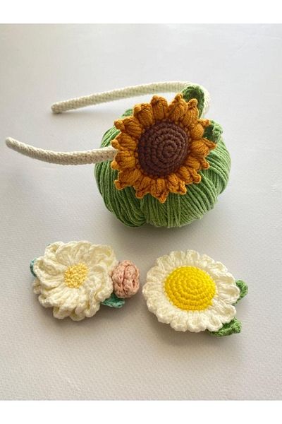 Kadın Girişimciler Atölyesi Set de flori convenabil pentru utilizare în 3 piese - Tendință de nișă organică, coroană făcută manual