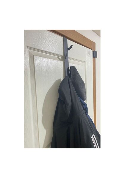 risingmaber Metal Mat Siyah Amerikan Kapı Arkası Dikey Kapı Arkası Askılık Organizer Askılık Mt70s