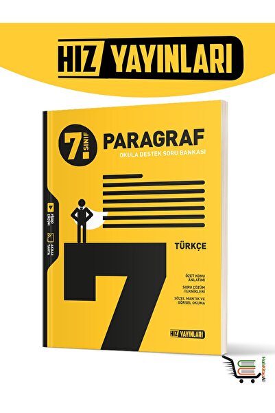 Hız Yayınları 7.Sınıf Türkçe Paragraf Soru Bankası