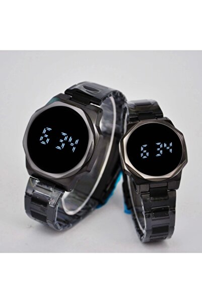 m melisa hediyelik Gri Renk Çelik Kordonlu Dokunmatik Hayalet Ekran Sevgili E...