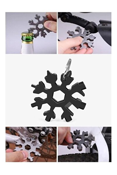 Nirnisa 18 in 1 Alyan Tornavida Takımı Çelik Anahtarlık Konserve Şişe Açıcı K...