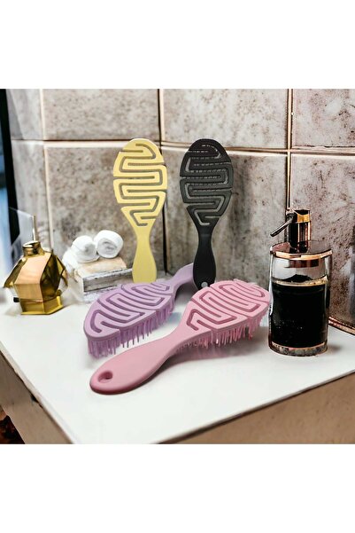 Vayomy 3 Boyutlu Profesyonel Saç Fırçası Anne Çocuk 2li Set Kolay Tarama Tarağı