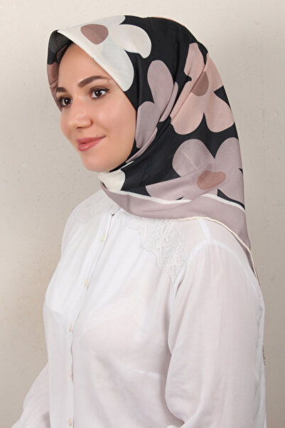 Eşarppark Gloria Eşarp 3086-9 Siyah-Toprak