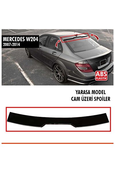 NamTuning Mercedes W204 Spoiler Cam Üstü Yarasa Spoyler Plastik BoyasızUyumlu