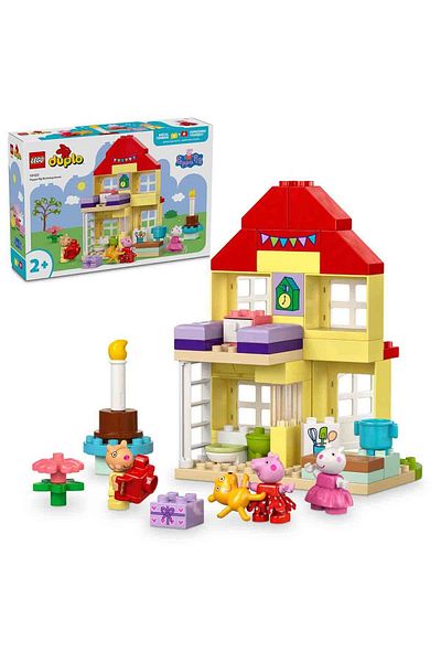 LEGO DUPLO Peppa Pı g Birthday House - 2 Years Old and Above Child Minifigure 10433
