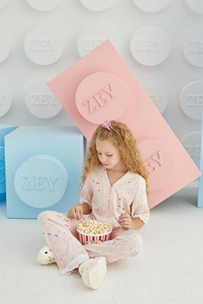 ZEYZEY Girl's Pajama Set - Buttoned