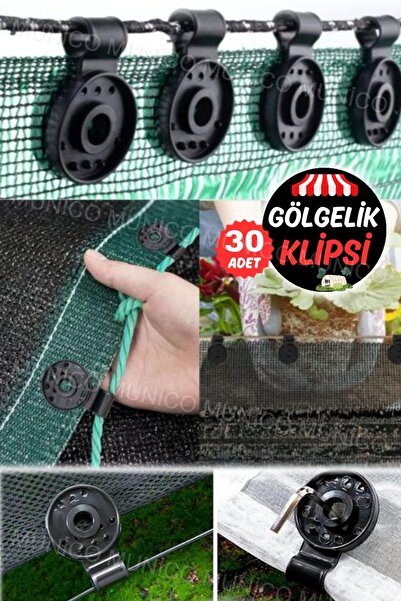 Munico 30 Parça Güneşlik Net Klip: Kuş Ağları ve Tarım Ağları İçin Uygun Açık...