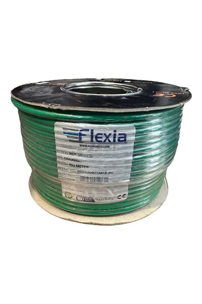 FLEXİA 100 Metre Yeşil RG6 - U6 TV KABLOSU