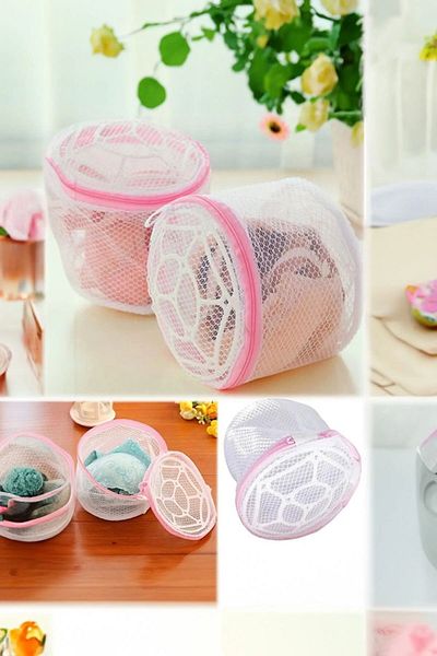 Pastimore Deluxe Fabric Zippered Durable Laundry Net Bra Washing Bag Pack of 2