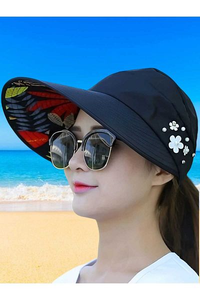 Mood Agenda Women's Floral Patterned Summer Visor Hat